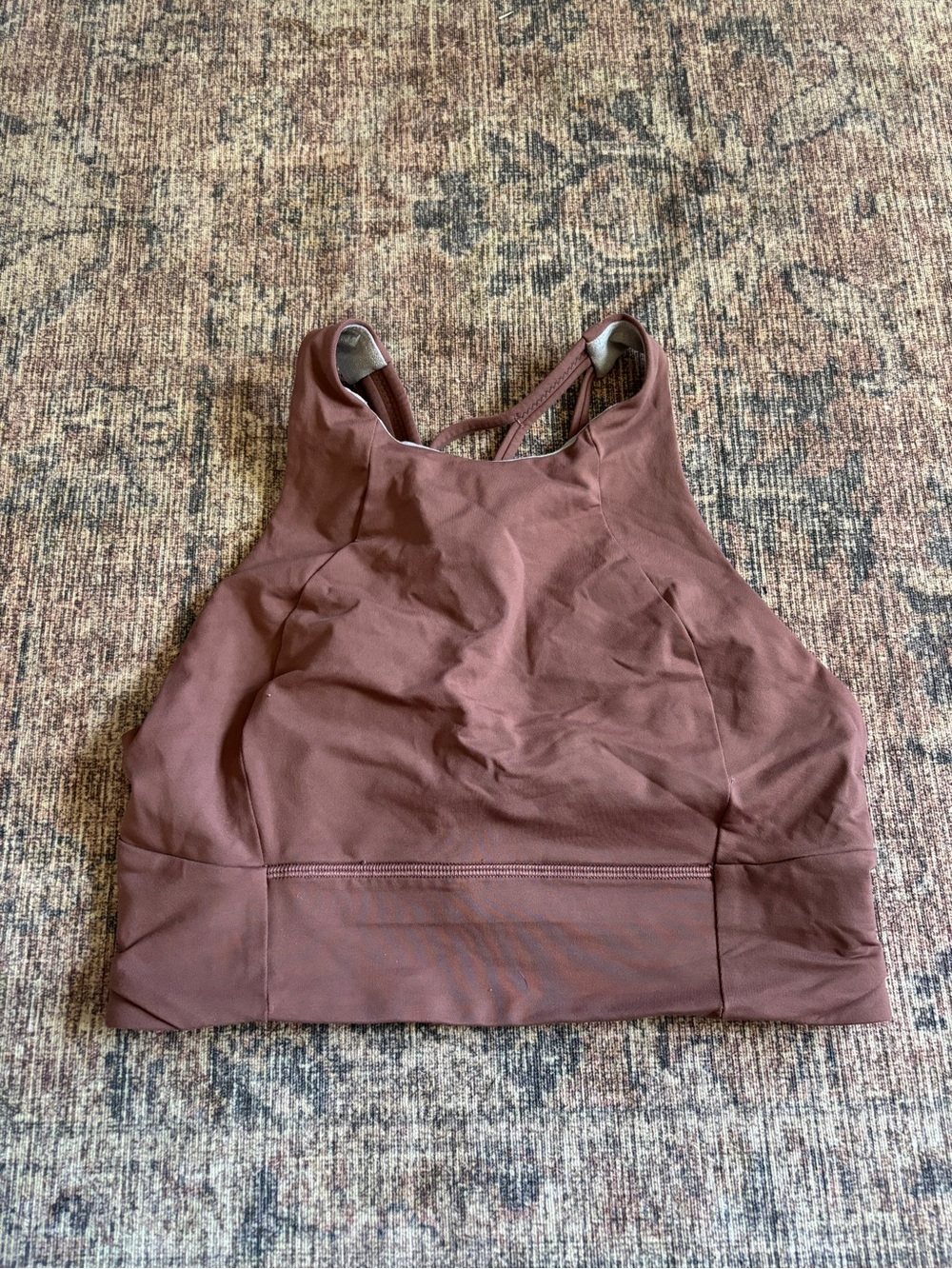Lululemon Free to Be Serene High Neck Long Line Sports Bra Size 8